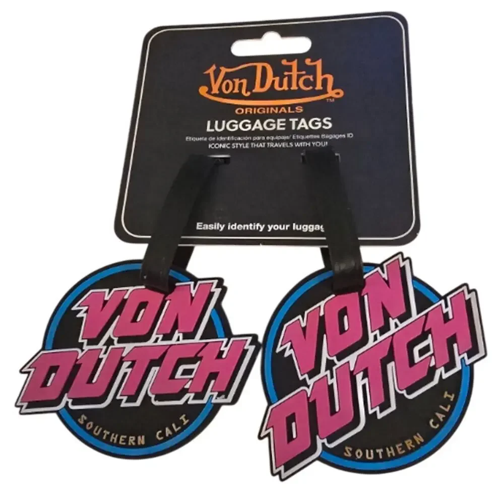 Von Dutch Neon Suitcase ID Tag Set - 2-Piece (New)